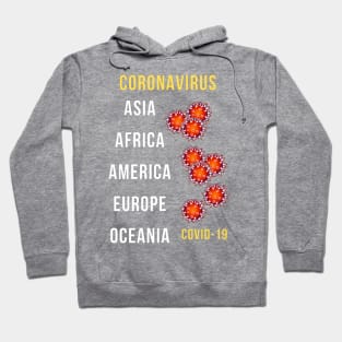 Infected Continents Covid-19 Hoodie